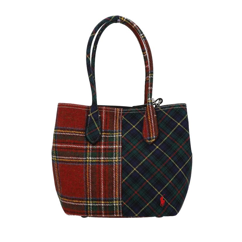 POLO RALPH LAUREN ポロ ラルフローレン/パッチワーク ウール ミディアム Bellport トート/WAPOBAG0G620406//Aランク/24