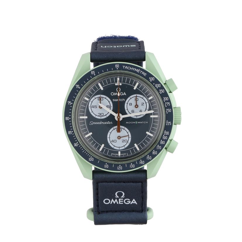 OMEGA×swatch オメガ×スウォッチ/ムーンスウォッチ／MISSION　ON　EARTH／クオーツ/SO33G100//Aランク/94