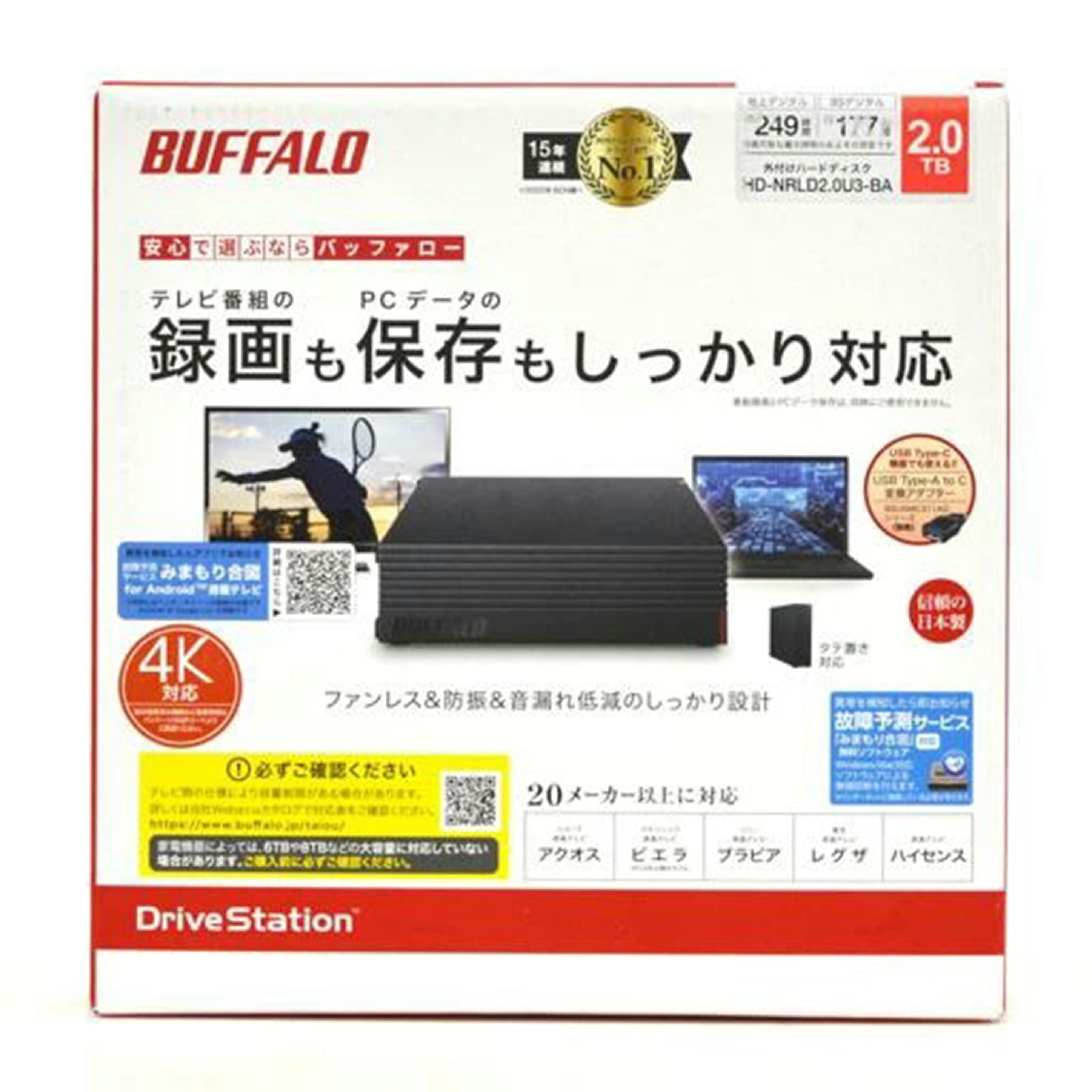Buffalo/HDD2TB/HD-NRL2.0U3-BA//Sランク/75