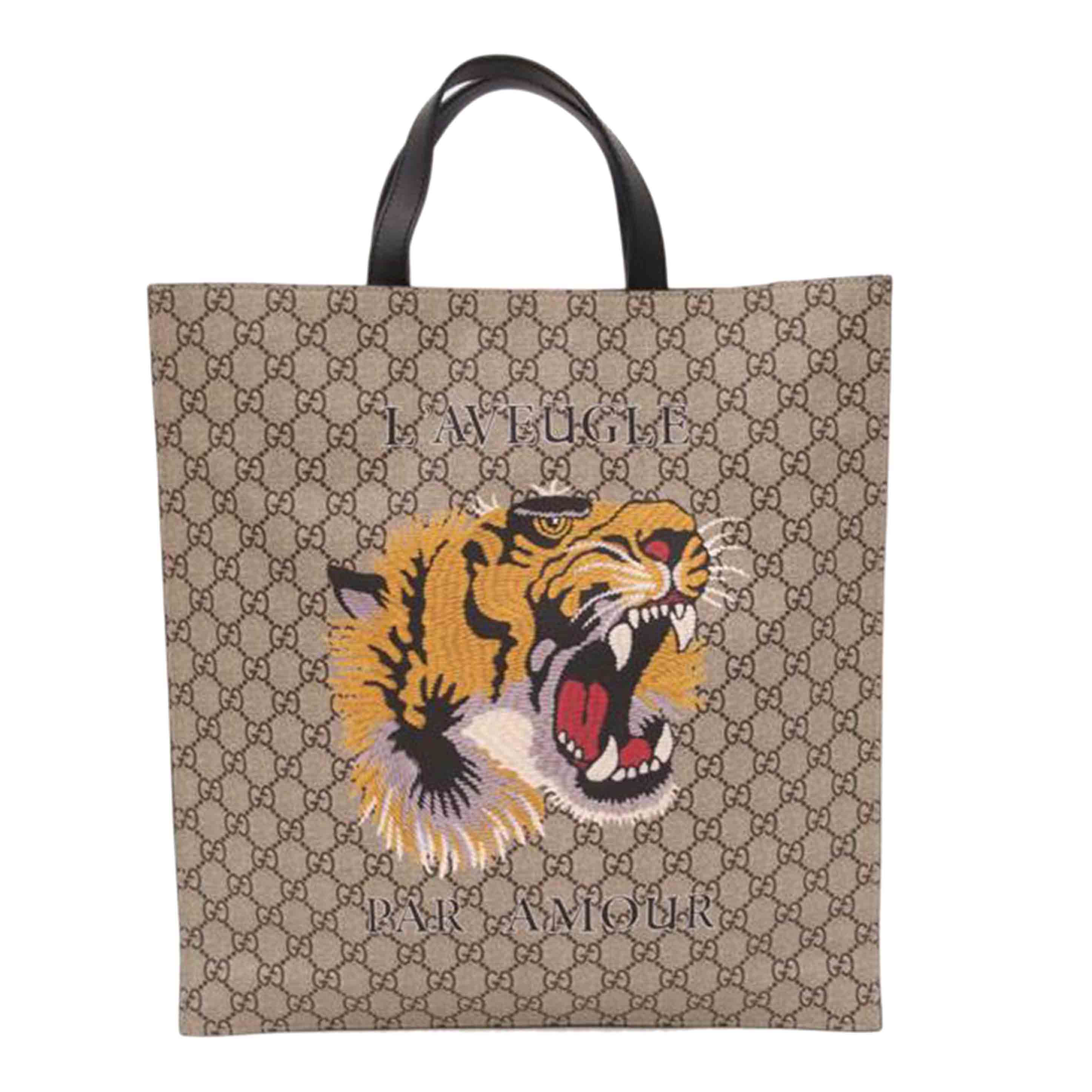 GUCCI グッチ/GGスプリームタイガー2wayトート／ブラック/450950//200***/Aランク/69