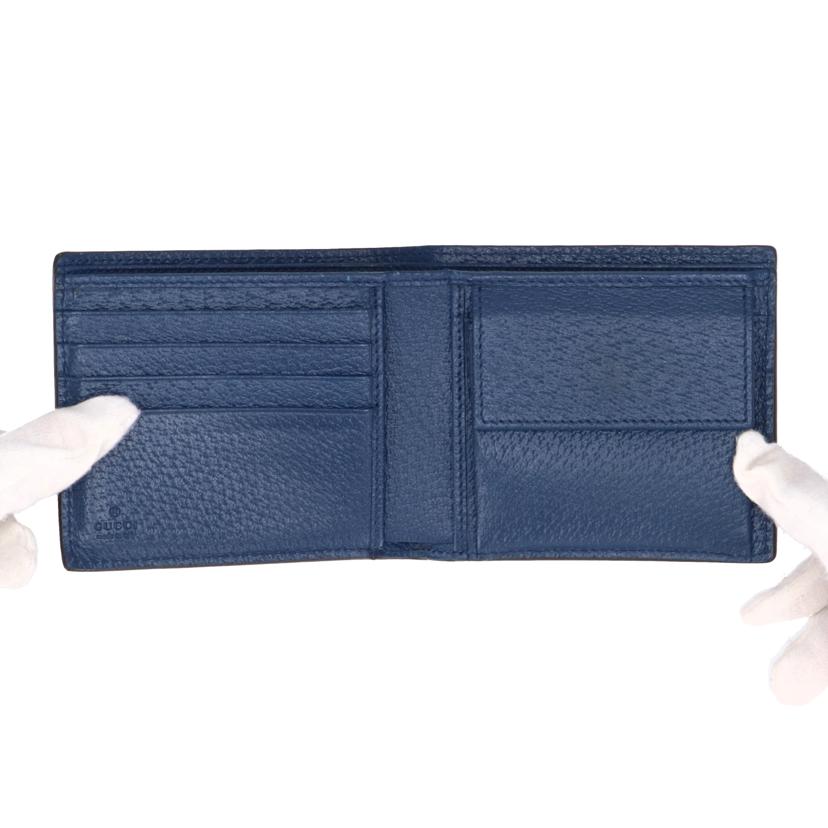 GUCCI グッチ/GGマーモントコンパクトウォレット／ブルー/428725//203***/ABランク/06