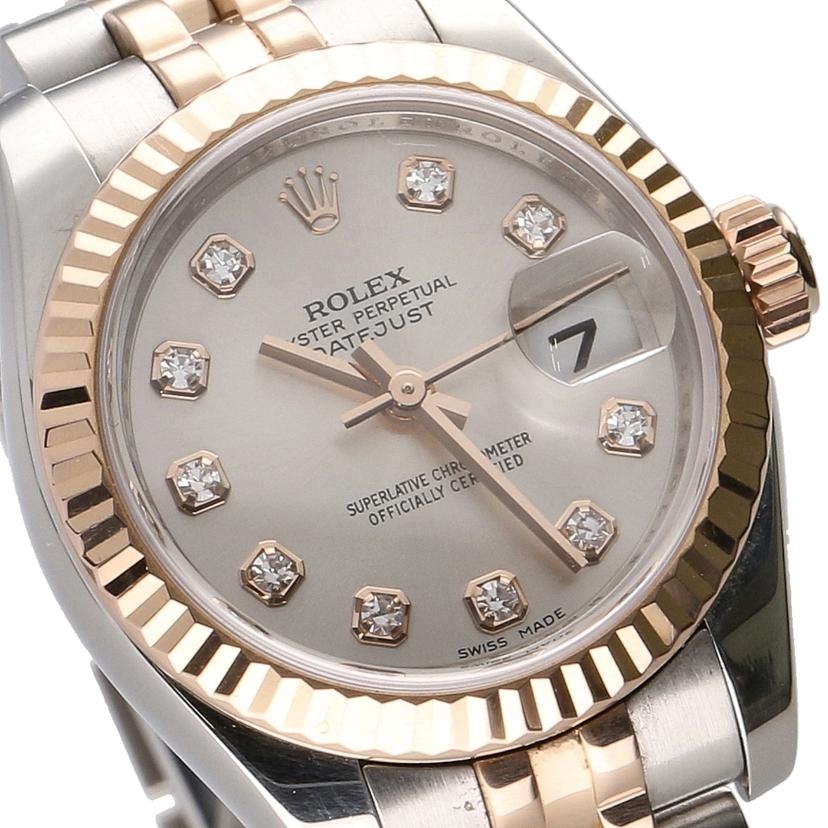 ROLEX ロレックス/レディ・デイトジャスト・シルバー／10Pダイヤ／M番/179171G//M32**********/Aランク/75