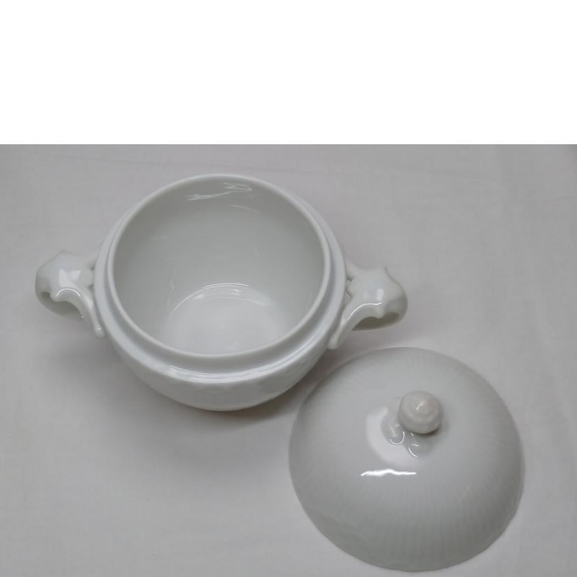 ROYAL　COPENHAGEN ロイヤルコペンハーゲン/ホワイトフルーテッド　クリーマー　シュガーポット　プレート//Aランク/52