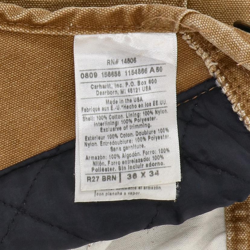 Carhartt カーハート/サンドストーンダックビブオーバーオール／USA製／OLD//ABランク/18