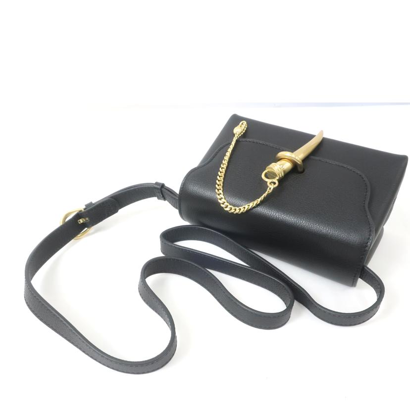 SANCIA サンシア/ミニショルダーバッグ　レザー　ブラック//Aランク/65