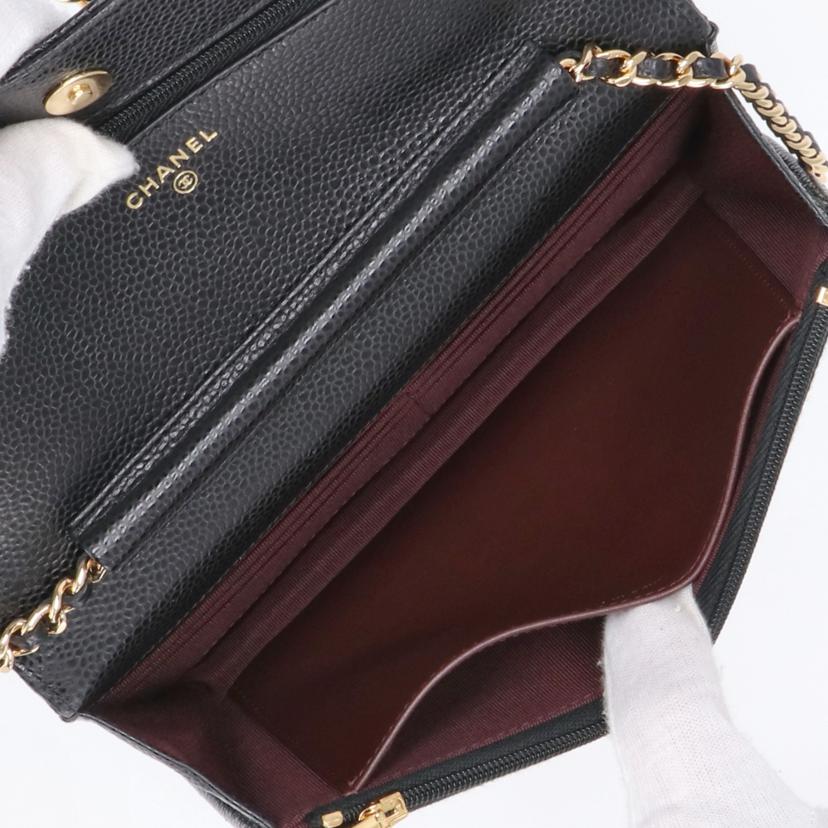 CHANEL シャネル/チェ－ンウオレット／マトラッセ／キャビアスキン/A33814//285*****/Aランク/93