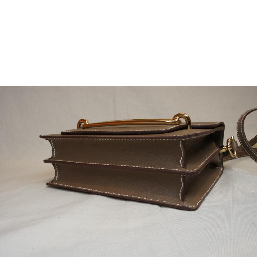 HERMES エルメス/ルリミニ18／エヴァーカラー／エトゥープ／GD金具//W/Aランク/92