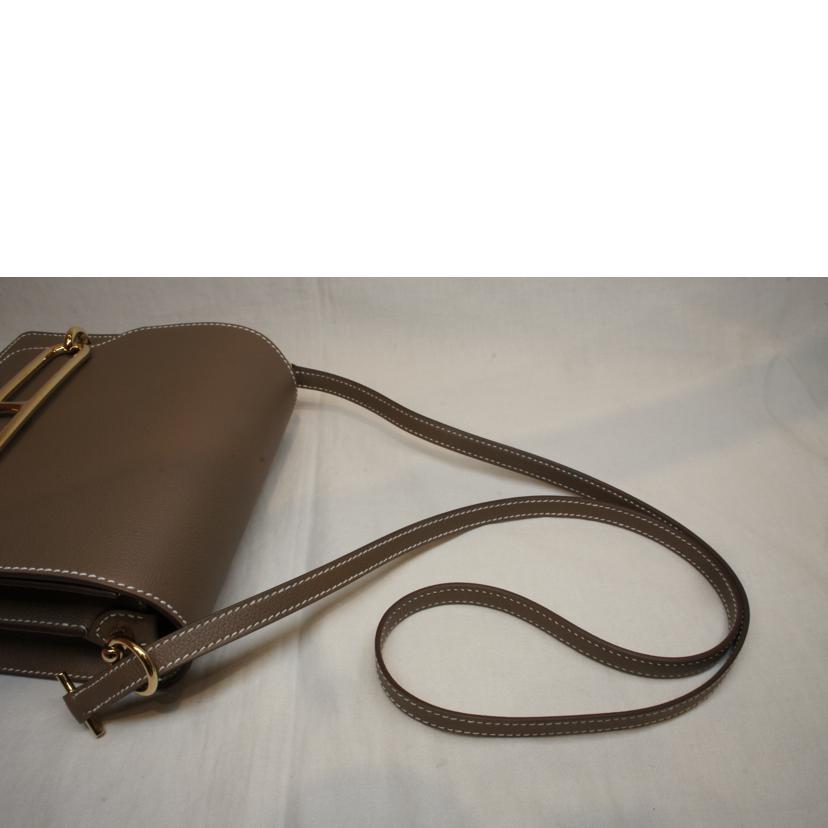HERMES エルメス/ルリミニ18／エヴァーカラー／エトゥープ／GD金具//W/Aランク/92