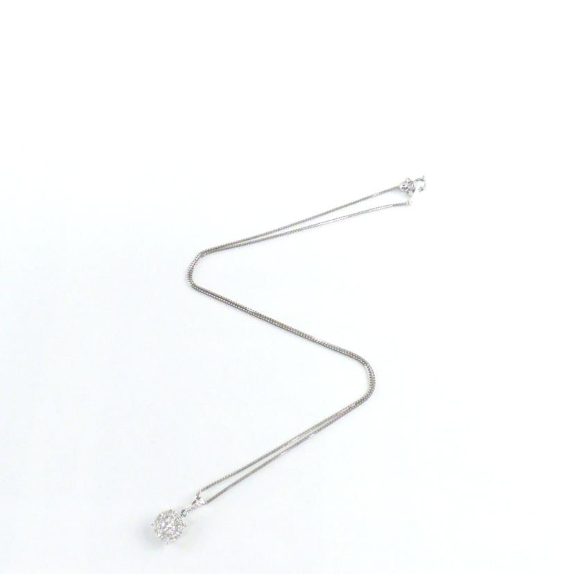 K18WGダイヤネックレス0．50//ABランク/64