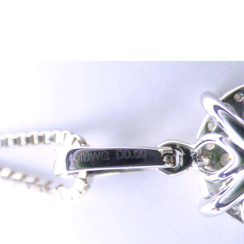 K18WGダイヤネックレス0．50//ABランク/64