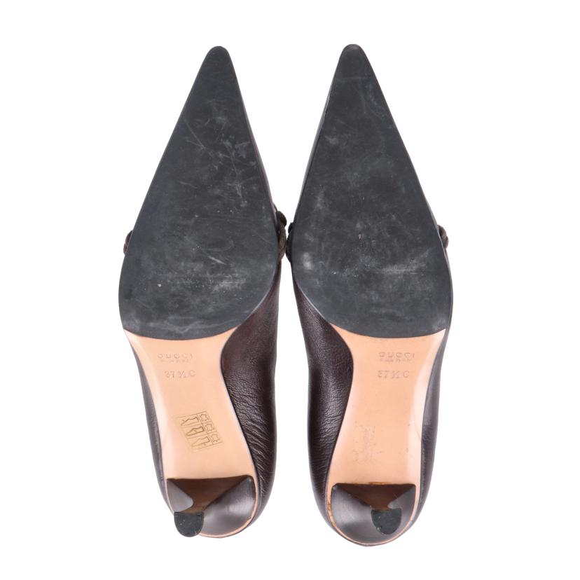 GUCCI グッチ/レザーパンプス／ブラウン//115168/ABランク/18