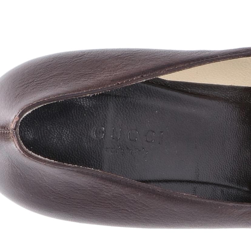 GUCCI グッチ/レザーパンプス／ブラウン//115168/ABランク/18