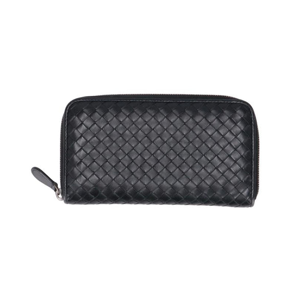 ［専用］BOTTEGA VENETA ブラック 財布 ブラックイントレチャート ラージ フラップウォレット| Bottega