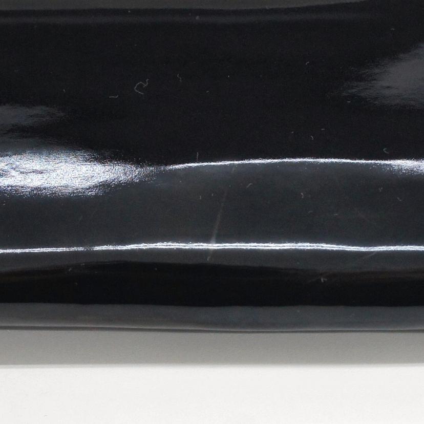 COACH コーチ/エナメルレザー／ラウンドファスナー長財布／ブラック//ABランク/18