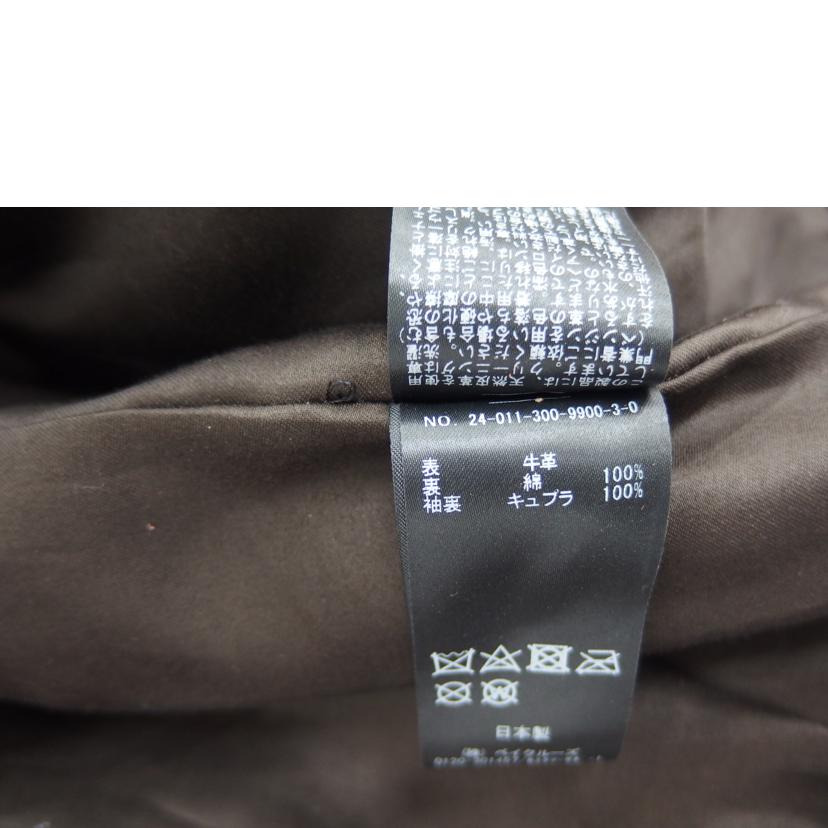 ETS．MATERIAUX ETS.MATERIAUX/牛革レザージャケット／赤茶系/24-011-300-9900-3-0//サイズ3/Aランク/82
