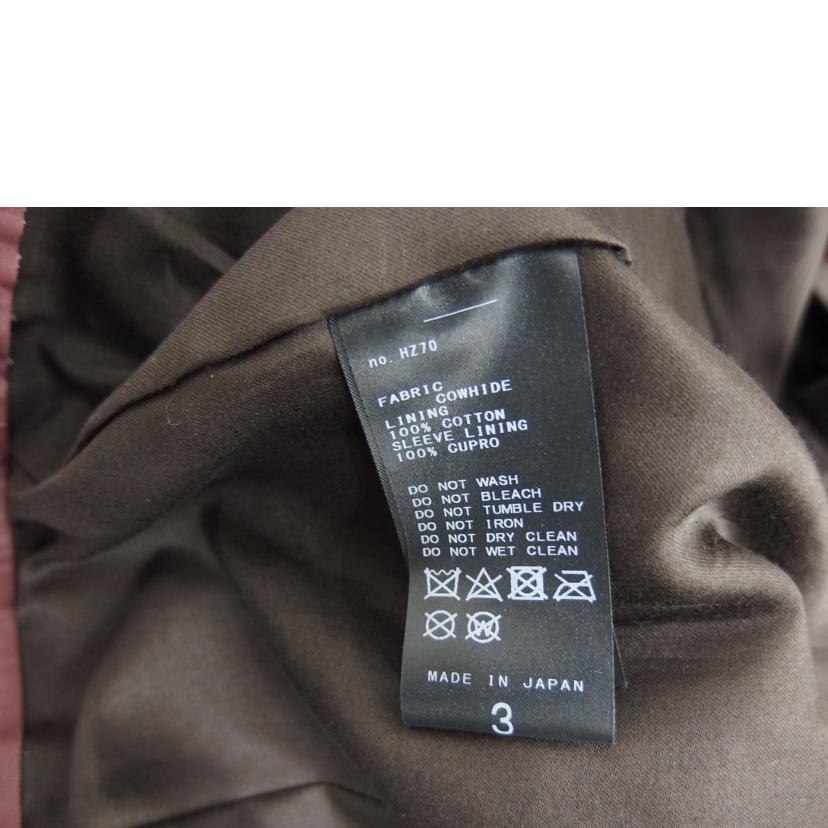 ETS．MATERIAUX ETS.MATERIAUX/牛革レザージャケット／赤茶系/24-011-300-9900-3-0//サイズ3/Aランク/82
