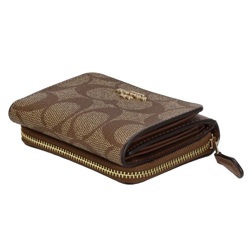 COACH コーチ/シグネチャー三つ折り財布／ブラウン/7731//G23**/Aランク/76