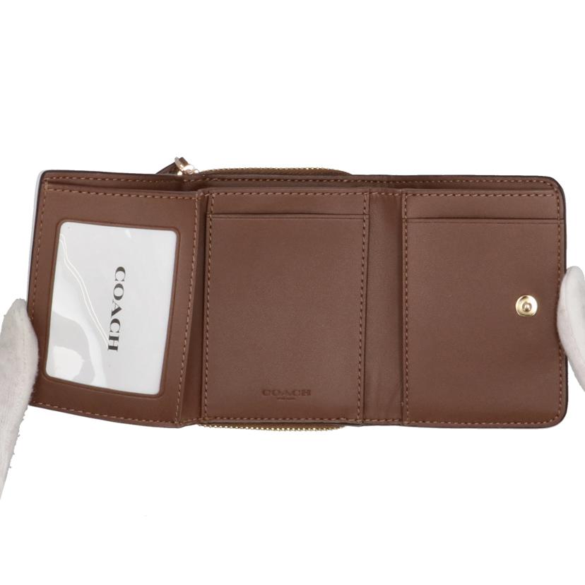 COACH コーチ/シグネチャー三つ折り財布／ブラウン/7731//G23**/Aランク/76