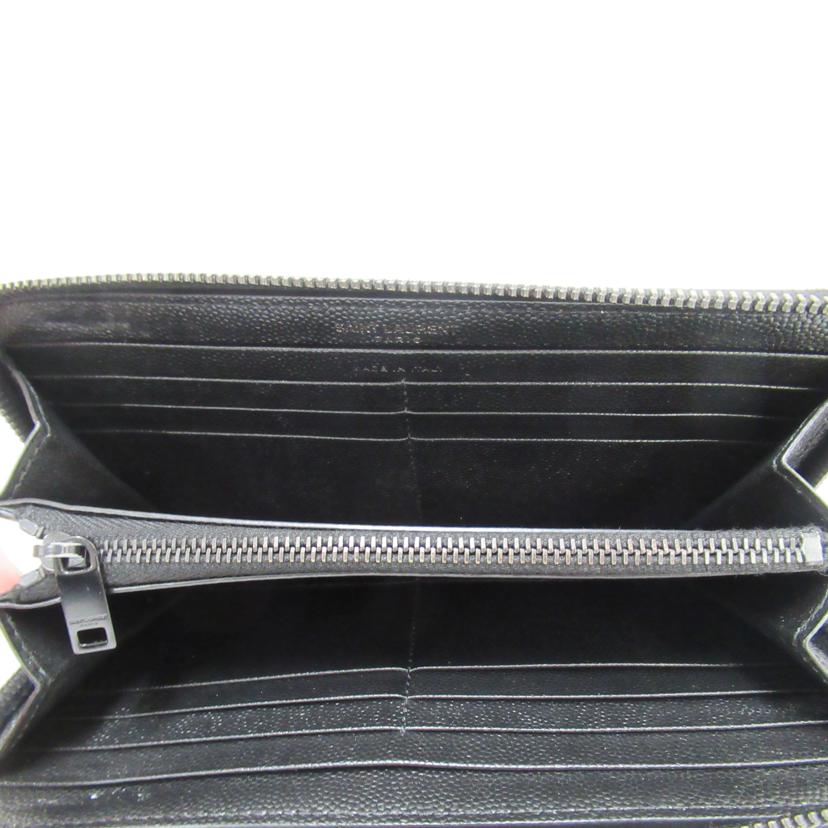 SAINT　LAURENT/ラウンドファスナー長財布／レザー/INN617415//042*/ABランク/63