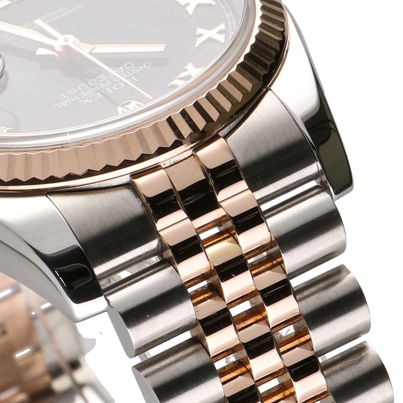 ROLEX ロレックス/デイトジャスト／黒文字盤／SS×PG/116231//D28****/Aランク/75