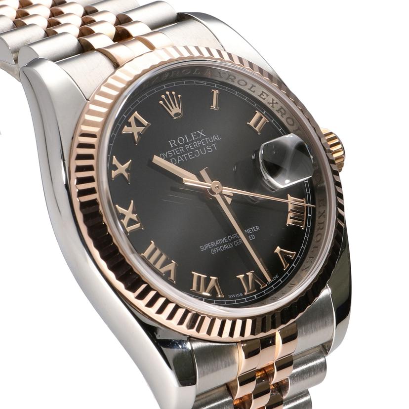 ROLEX ロレックス/デイトジャスト／黒文字盤／SS×PG/116231//D28****/Aランク/75