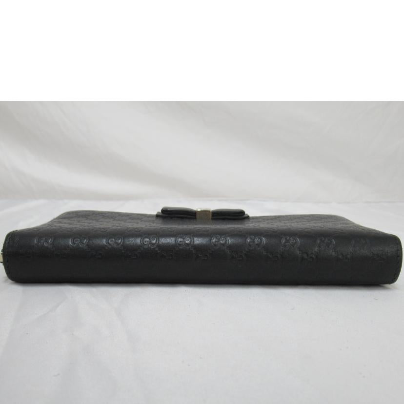 GUCCI/ラウンドファスナー長財布／マイクログッチシマ/388680//095*/Bランク/63