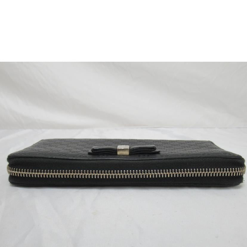 GUCCI/ラウンドファスナー長財布／マイクログッチシマ/388680//095*/Bランク/63