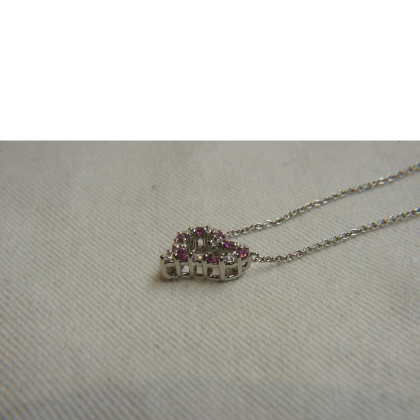 TIFFANY＆Co． ティファニー/PT950センチメンタルハートピンクサファイアダイヤネックレス//Aランク/92