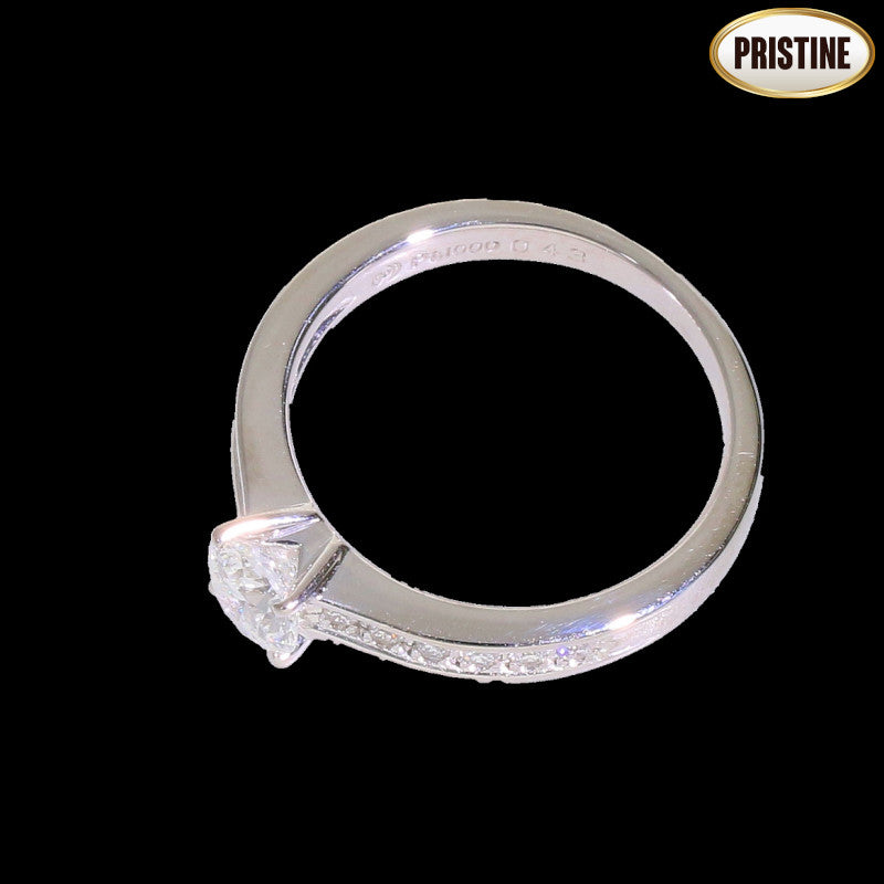 TASAKI 田崎真珠/PT1000ダイヤリング0．43／0．12ct4．9g鑑//Aランク/75