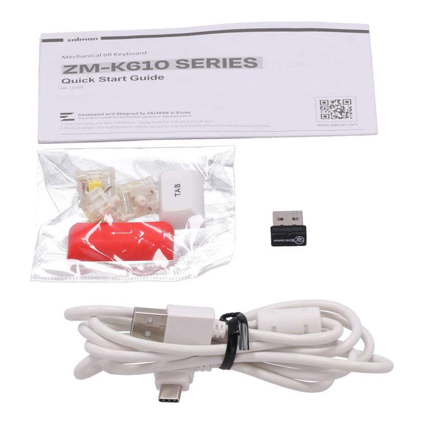 ZALMAN ザルマン　/ワイヤレスキーボード/ZM-K610 BLY 黄軸//2033323255A00036/ABランク/01