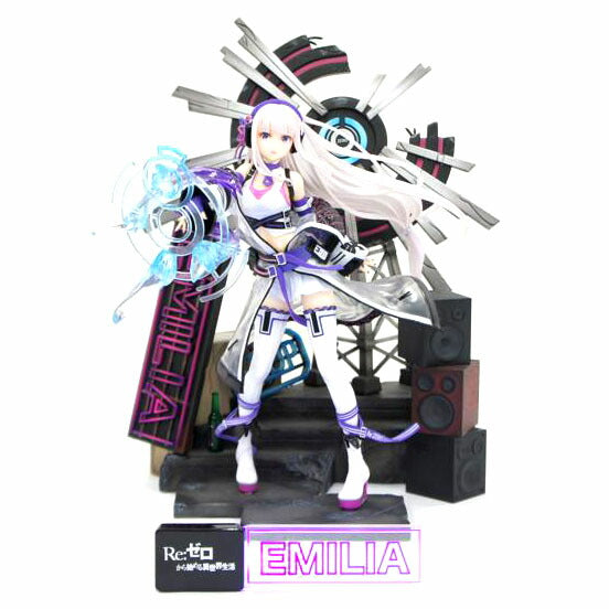 eStream／アルファサテライト/【特典付き】エミリア　－Neon　City　Ver．－　「Re：ゼロから始める異世界生活」　SHIBUYA　SCRAMBLE　FIGURE　1／7　PVC製塗装済み完成品　eStream　Store限定//ABランク/01