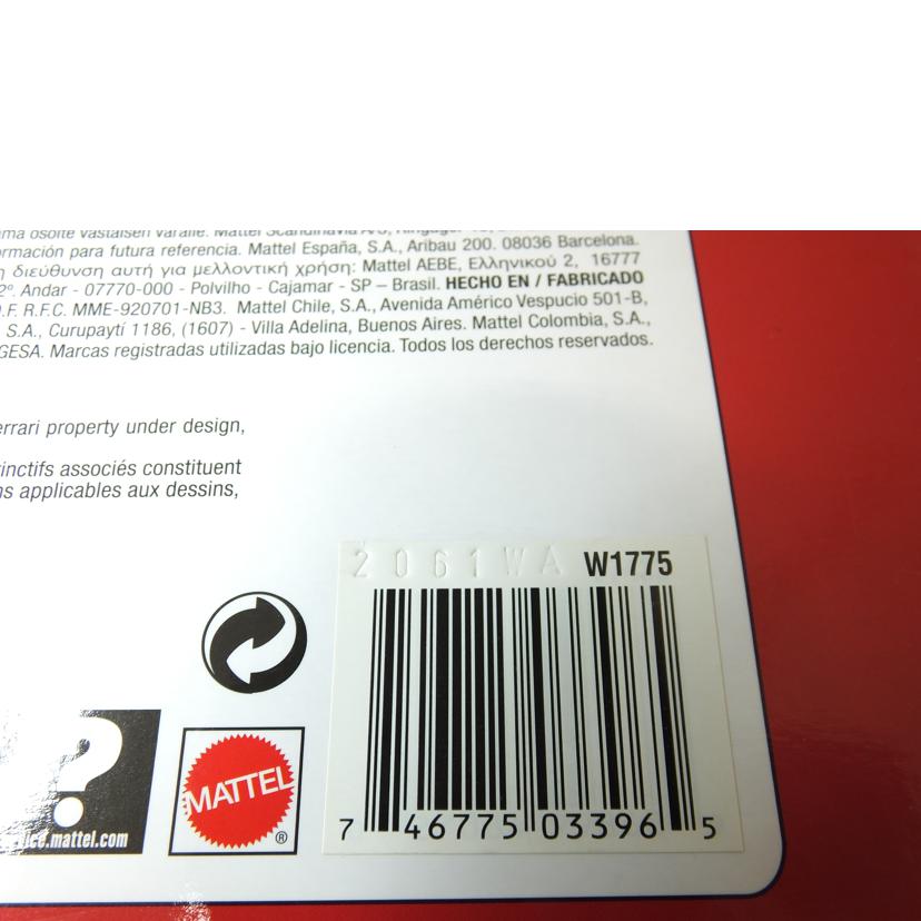 MATTEL マテル/1／18　フェラーリ308　GTB（レッド）　｢Hot　Wheels｣/W1775//Aランク/88