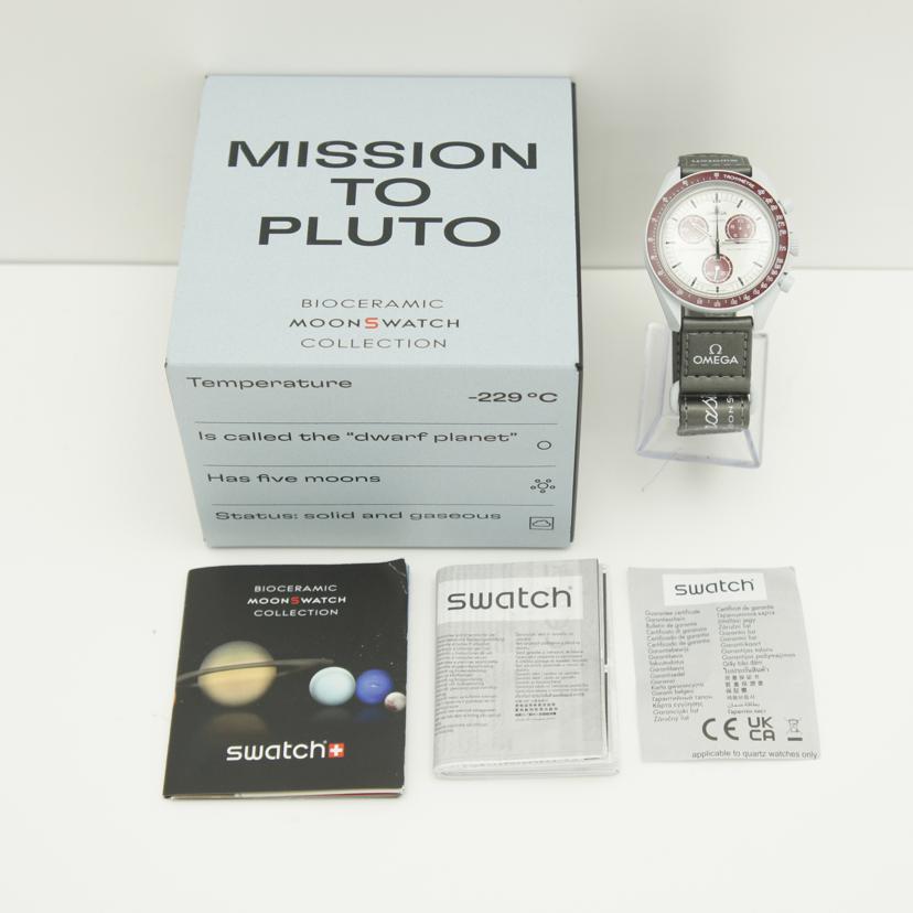 OMEGA×swatch オメガ×スウォッチ/ムーンスウォッチ　MISSION　TO　PLUTO　クオーツ/SO33M101//Aランク/05