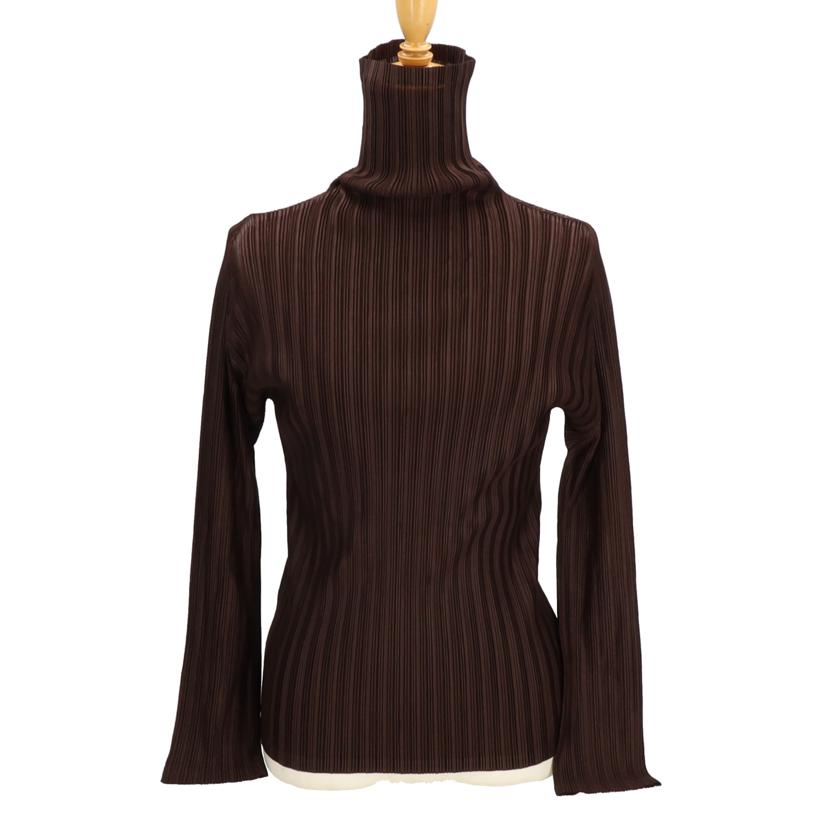 ＰＬＥＡＴＳ　ＰＬＥＡＳＥ イッセイミヤケ/プリーツプリーズ　ハイネック長袖Ｔこげ茶//ABランク/78