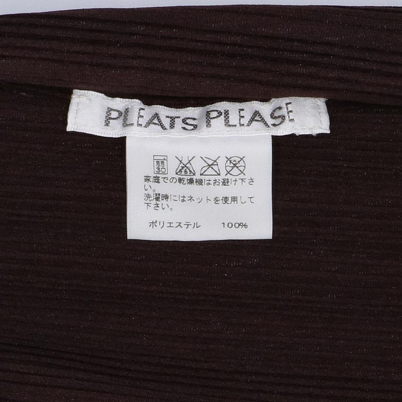 ＰＬＥＡＴＳ　ＰＬＥＡＳＥ イッセイミヤケ/プリーツプリーズ　ハイネック長袖Ｔこげ茶//ABランク/78
