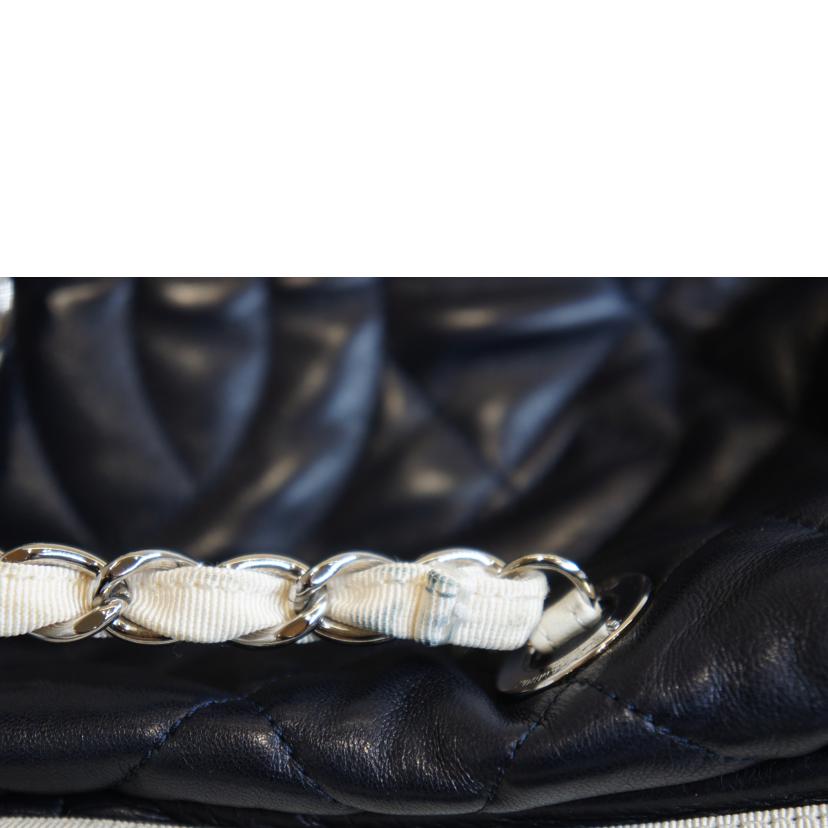 CHANEL シャネル/マトラッセデカココマークチェーントートネイビーラムスキン//131*****/Bランク/92