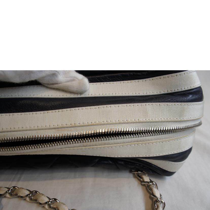 CHANEL シャネル/マトラッセデカココマークチェーントートネイビーラムスキン//131*****/Bランク/92