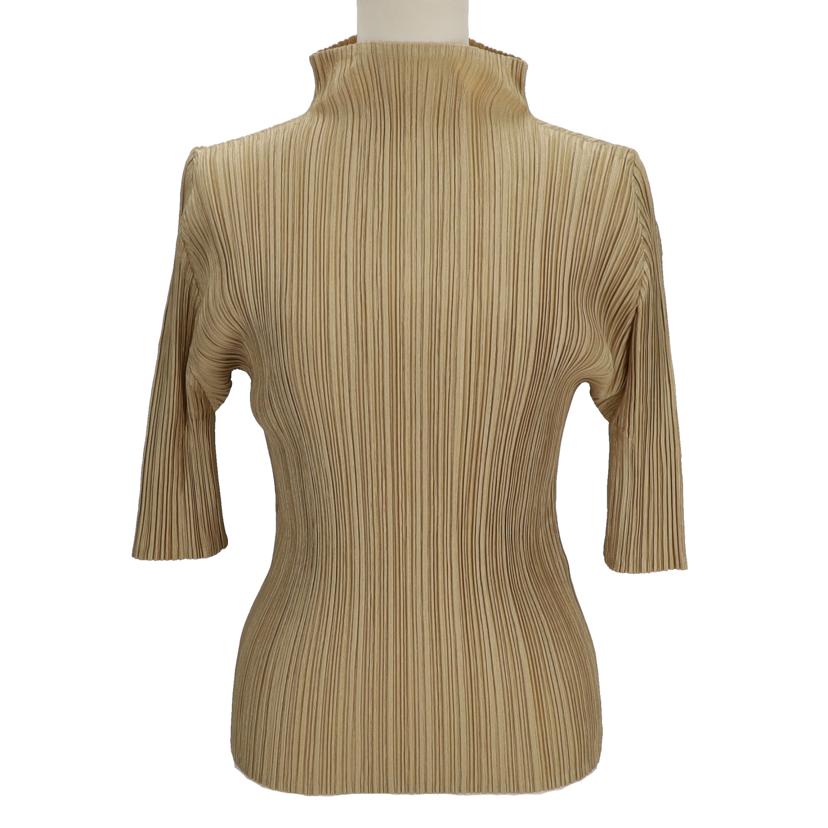 ＰＬＥＡＴＳ　ＰＬＥＡＳＥ イッセイミヤケ/プリーツプリーズ　ベージュプリーツ半袖Ｔ//ABランク/78