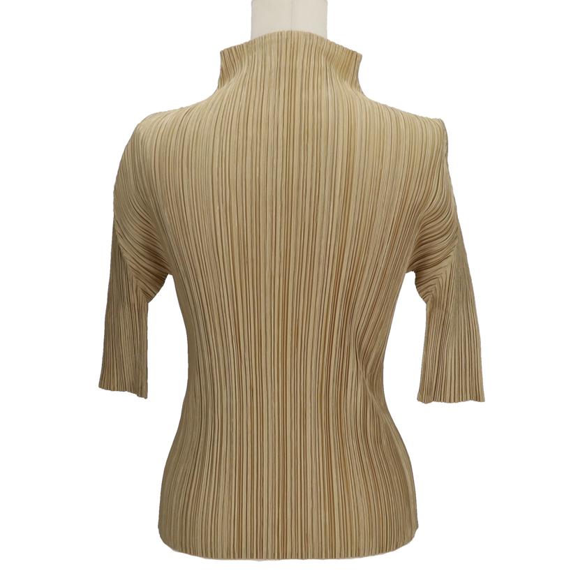 ＰＬＥＡＴＳ　ＰＬＥＡＳＥ イッセイミヤケ/プリーツプリーズ　ベージュプリーツ半袖Ｔ//ABランク/78