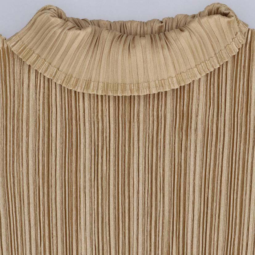 ＰＬＥＡＴＳ　ＰＬＥＡＳＥ イッセイミヤケ/プリーツプリーズ　ベージュプリーツ半袖Ｔ//ABランク/78