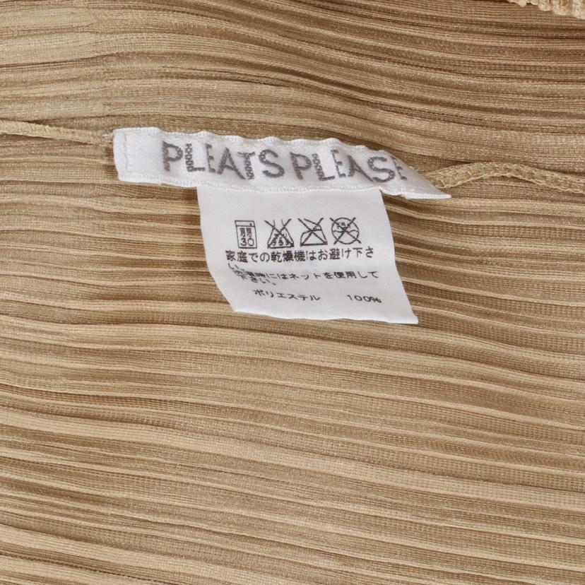 ＰＬＥＡＴＳ　ＰＬＥＡＳＥ イッセイミヤケ/プリーツプリーズ　ベージュプリーツ半袖Ｔ//ABランク/78