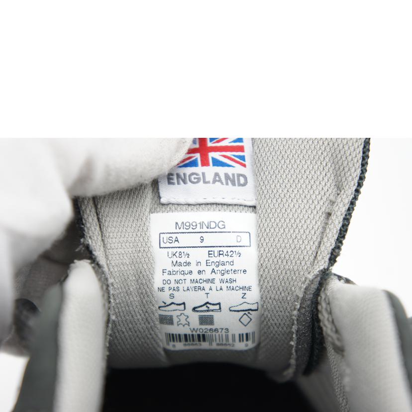 NB ニューバランス/991／ダークグレー／イングランド製/M991NDG//ｻｲｽﾞ:UK表記8 1/2/ABランク/75