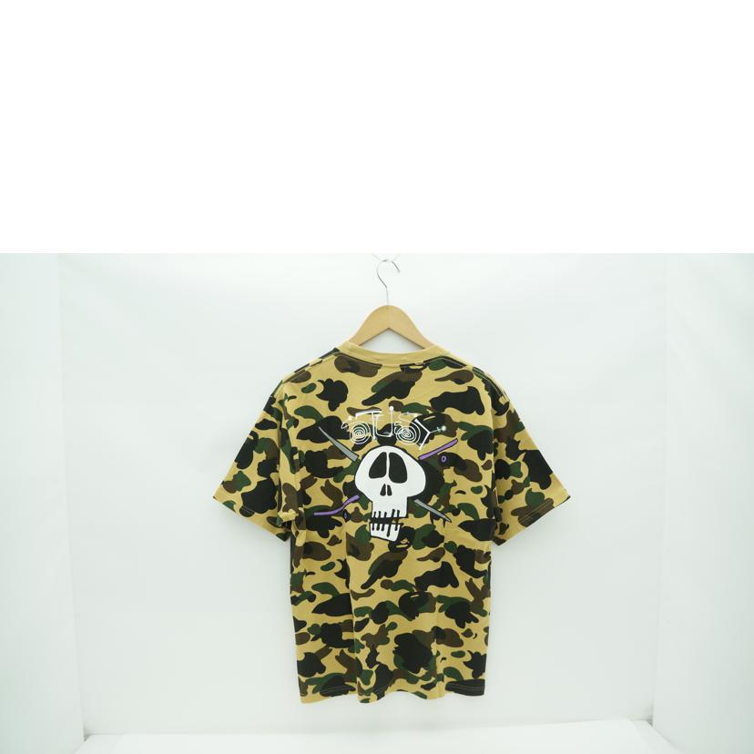 A　BATHING　APE×STUSSY アベイシングエイプ/STUSSY30周年記念コラボTシャツ／カモフラ//Aランク/18