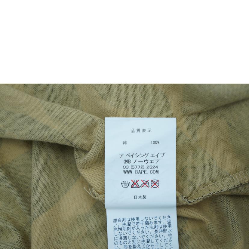 A　BATHING　APE×STUSSY アベイシングエイプ/STUSSY30周年記念コラボTシャツ／カモフラ//Aランク/18