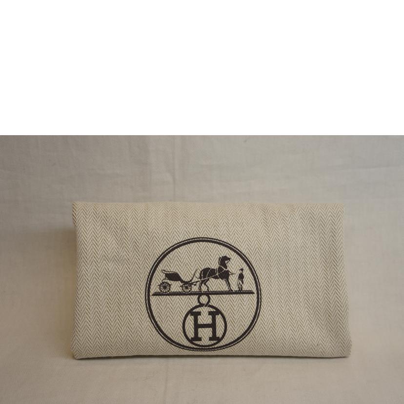 HERMES エルメス/フラットポーチPM／Hナッテ／ウール100％／内側コットン100％//SAランク/92
