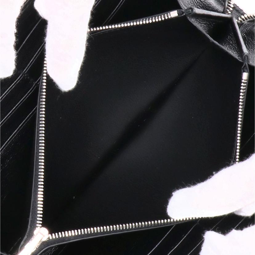 BALENCIAG バレンシアガ/エッセンシャル／ラウンドファスナー長財布／シルバー/664041//584***/Aランク/18