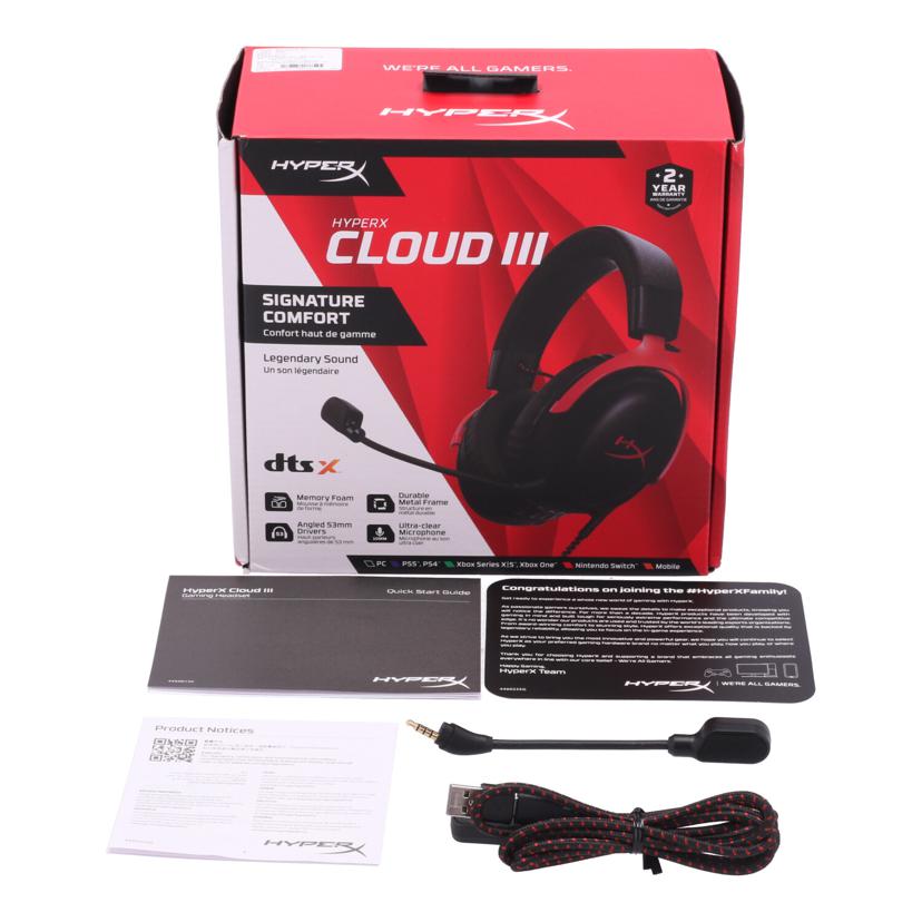 HyperX ハイパーエックス　/ゲーミングヘッドセット／HyperX　Cloud　III　/727A9AA//C1W415374G/Bランク/77