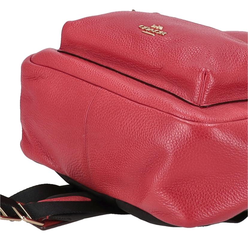 COACH コーチ/チャーリーペブルドレザーミディアムバックパック／レッド/F30550//K18**/Aランク/18