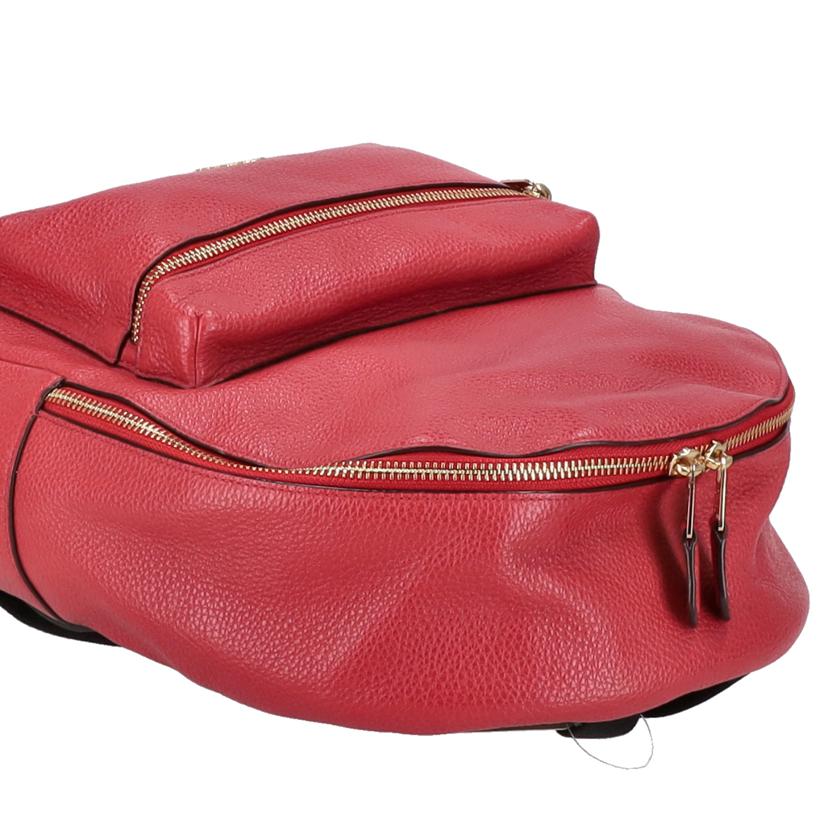COACH コーチ/チャーリーペブルドレザーミディアムバックパック／レッド/F30550//K18**/Aランク/18