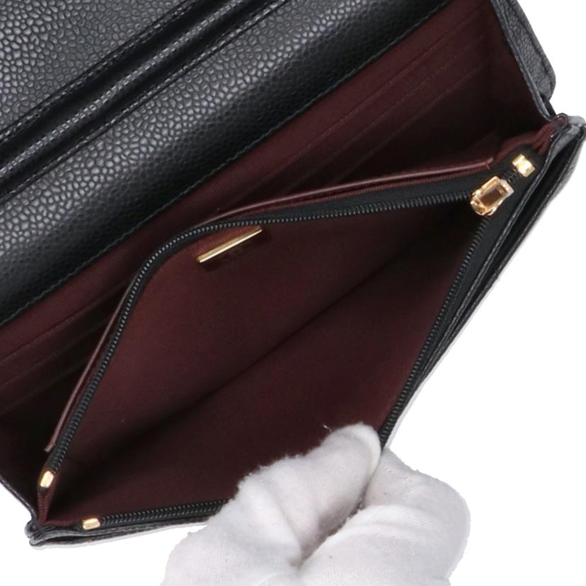 CHANEL シャネル/キャビアスキン／チェーンウォレット／ゴールド金具／ブラック/AP0250//EE7*****/SAランク/18